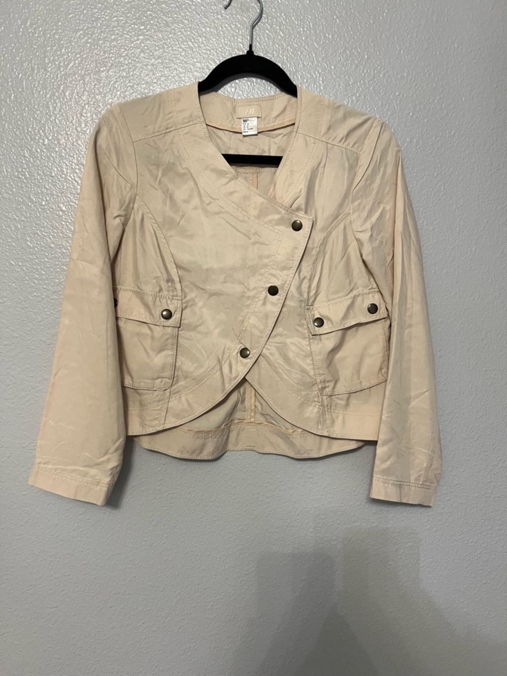 H&M Beige Utility Jacket 34 US 4
